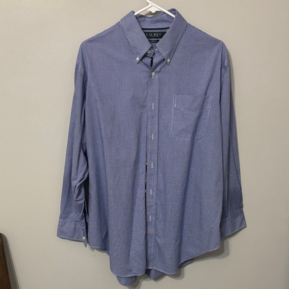 Ralph Lauren Men's Blue Gingham Shirt